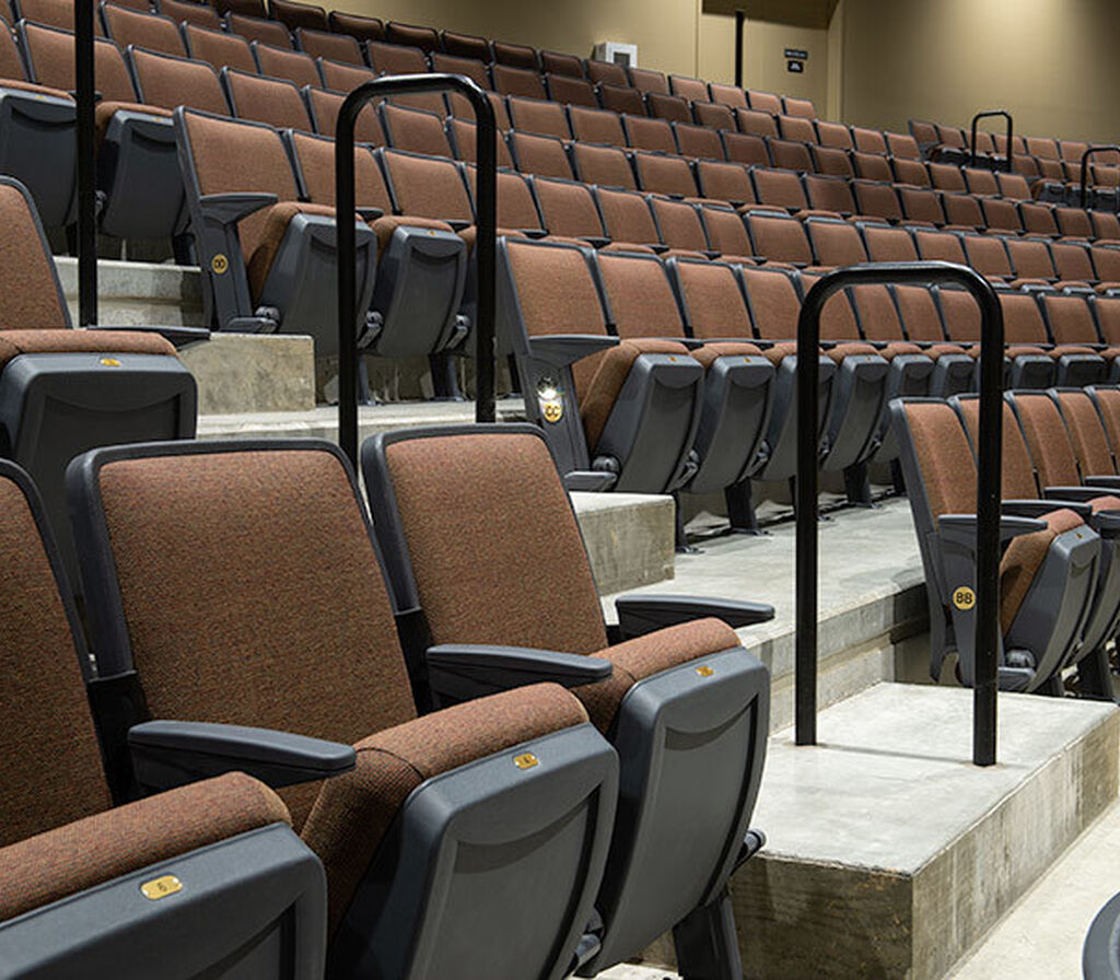 Brown County Music Center with fixed audience seating model…