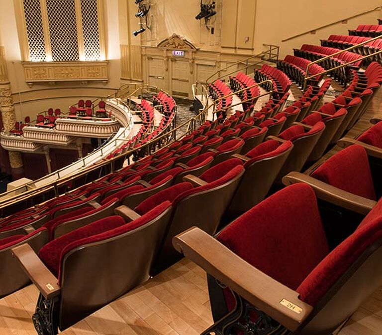 Capitol Theatre with restored historic performing arts center seating