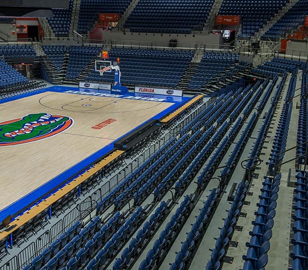 University of Florida O'Connell Center with fixed arena seating model…
